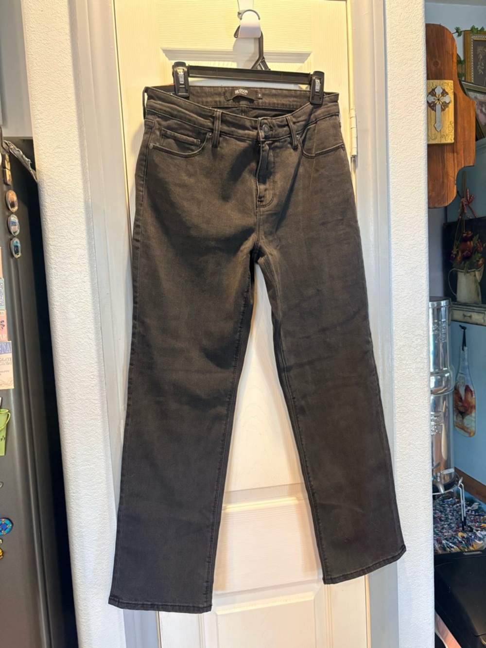 Hudson Jeans Black Denim Waistband Detail